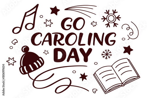 GO CAROLING DAY vector illustration 