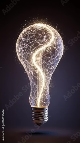 Conceptual Innovation: Luminescent Network Encapsulated Within a Glass Bulb Depicting Energy Transformation