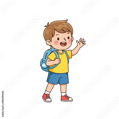 A young boy with light brown hair