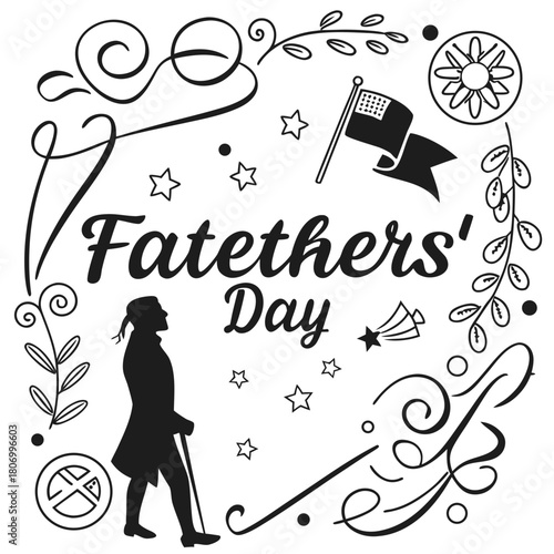 FOREFATHERS' DAY vector illustration isolated on white background