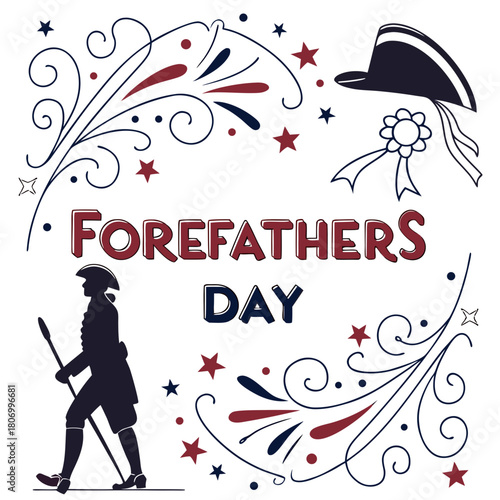 FOREFATHERS' DAY vector illustration 
