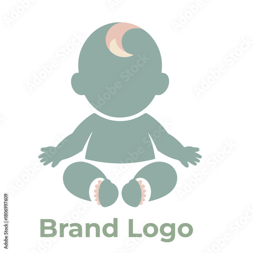 Mother and baby logo vector symbol