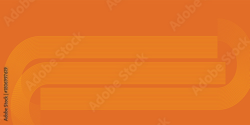 Abstract background with waves for banner. Web banner size. Vector background with lines. Element for design isolated on black. Blue and black gradient. Night, ocean