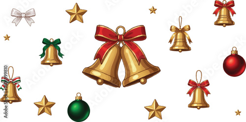 set of christmas decorations