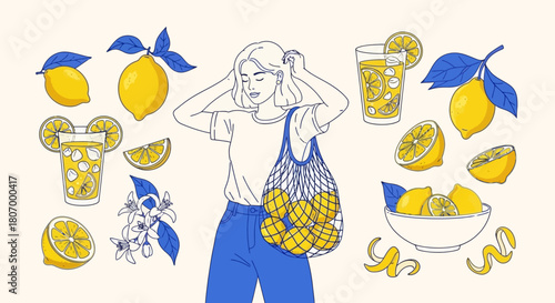 Lemonade Lifestyle A Refreshing Woman's Guide to Citrus Summer with Vibrant Illustration