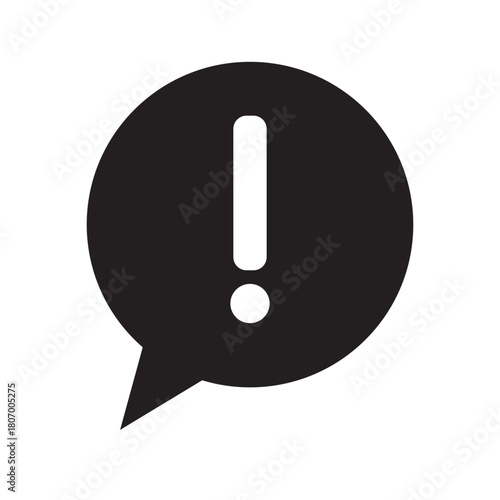 exclamation mark speech bubble icon
