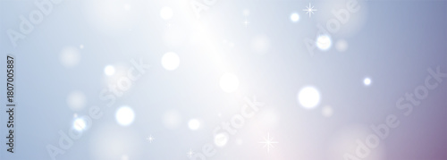 Light blue festive abstract background with bokeh lights. Merry christmas and happy new year celebration background template. Vector illustration