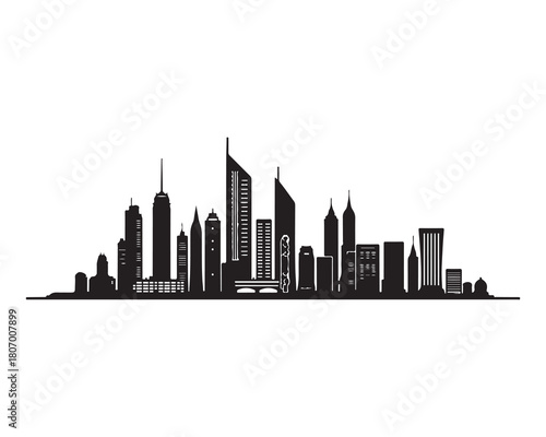 Skyscraper Skyline Outline Design