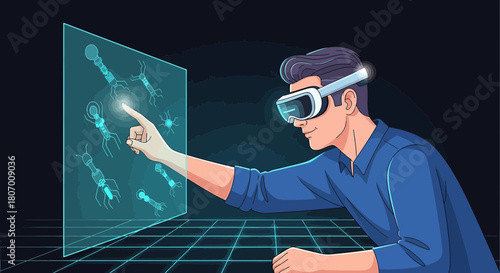 Innovative healthcare: Virtual reality interface for virus analysis and interaction in immersive