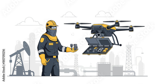 Inspection and monitoring of industrial facilities using drone technology for increased efficiency