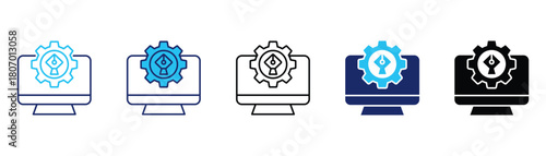 Design software icon pack in multiple styles
