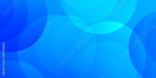 Blue simple abstract background with circles art simple modern vector