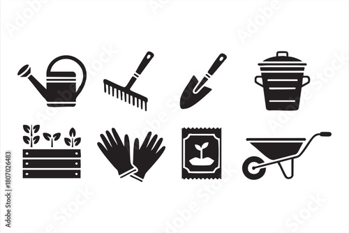 Agriculture UI Icon Pack for Garden Tools, Seed Planting, and Soil Management Designs