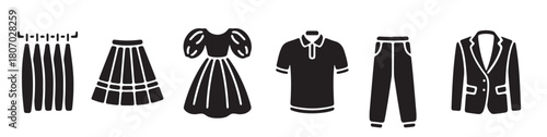 Vector Illustration of Various Fashionable Clothing Items