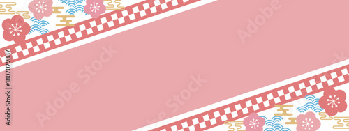 レトロポップな着物風のバナー