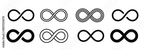  infinity icon vector isolated on white background 