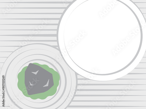 レトロポップな枯山水の背景