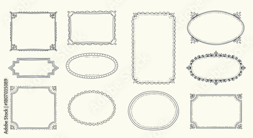 Elegant Decorative Frame Set Vintage Design for Artistic Projects and Classic Embellishments