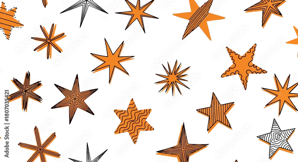 Obraz premium Colorful Star Pattern A Festive and Whimsical Background for Design and Decoration Projects