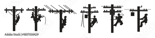 lineman silhouette vector