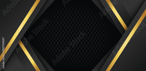 Elegant Black and Gold Banner Background