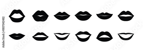 lips vector illustratiron isolated on white background 