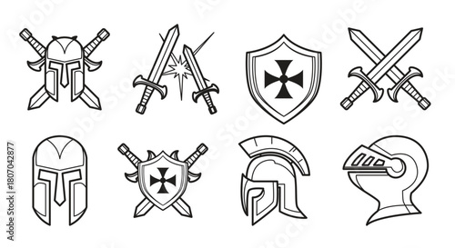 medieval icon vector