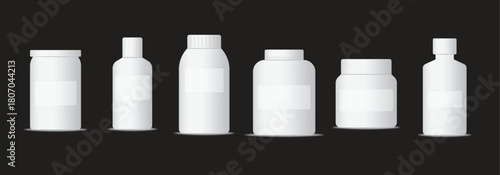 medical bottles packaging vectors