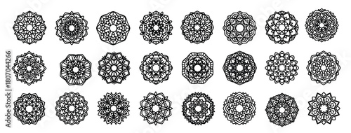  lotus vector mandala vector template set for cutting and