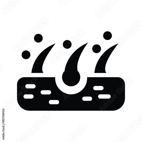 dandruff glyph icon illustration vector graphic.eps