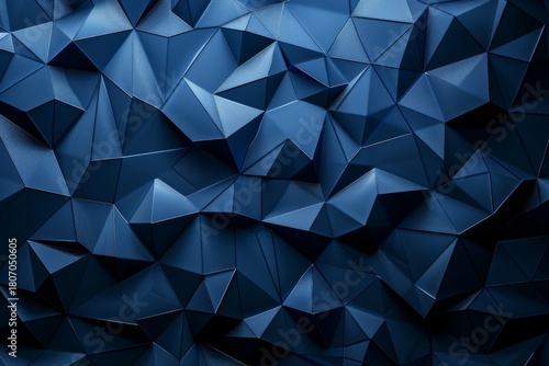 Abstract blue geometric pattern with sharp angles and textures