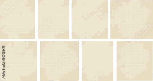 Collection of antique parchment paper textures for creative project needs