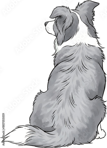 ボーダーコリーの背中