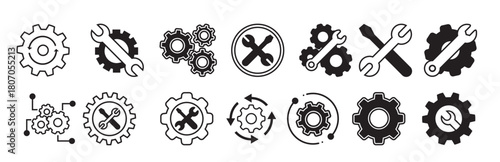 options icon vector set settings illustration sign