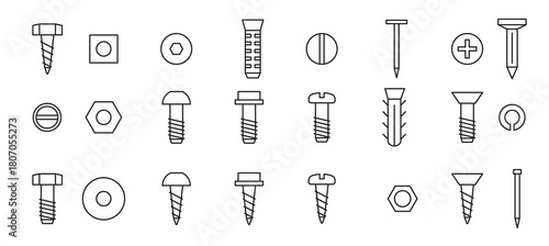 nail and screw icons 