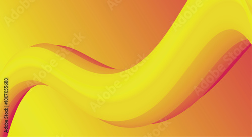  nice curved yellow and red color abstract background