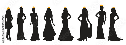 pageant silhouette vector