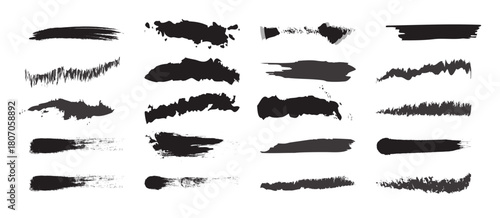  painting brushes and ink brushes black paint dirty
