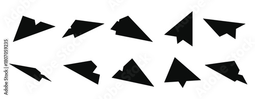 paper plane icon outline illustration