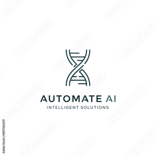 Automate AI Intelligent Solutions DNA Helix Logo Design.