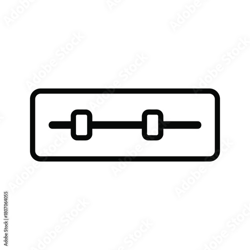 Single audio slider control isolated on