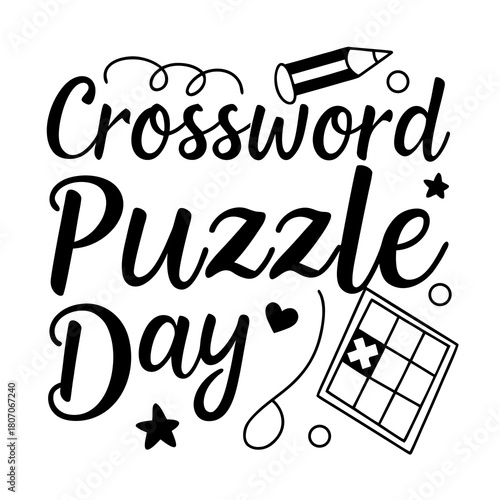 CROSSWORD PUZZLE DAY vector illustration