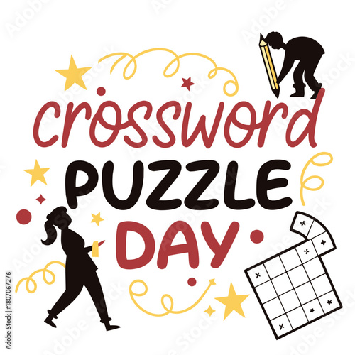 CROSSWORD PUZZLE DAY vector illustration