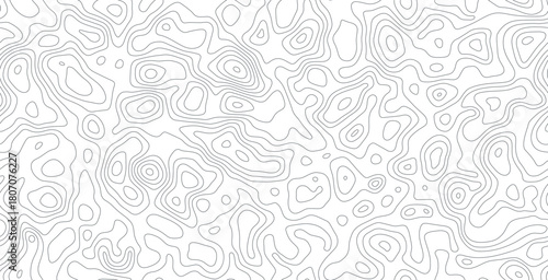 Seamless topographic map lines with terrain paths.