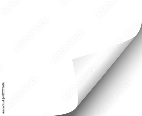 Obraz na plátně png rolled or curled page corner design element with shadow on transparent background