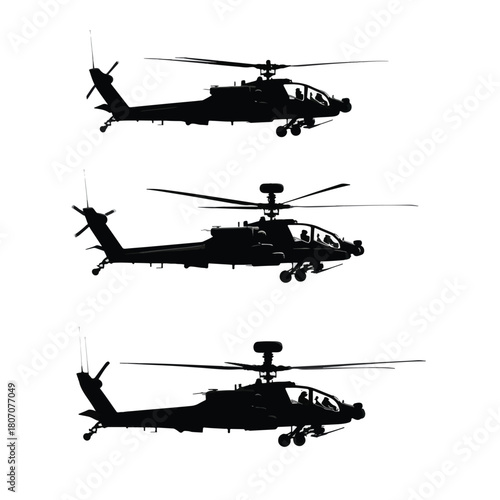 helicopter silhouettes collection