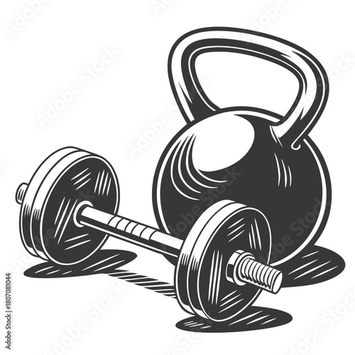 dumbbell isolated on white