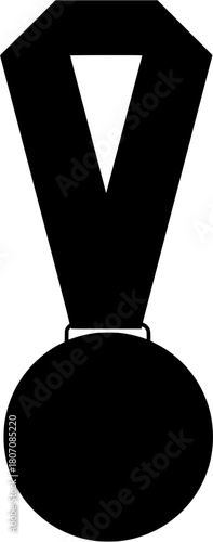 Black silhouette of a rosette ribbon award