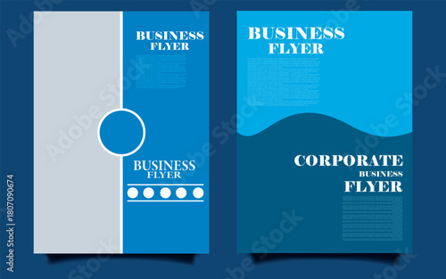 Business Flyer template for your business promotion, can be used in promotion, presentation, online marketing, poster for new day business presentation, flyer vector set, Free space for put photo