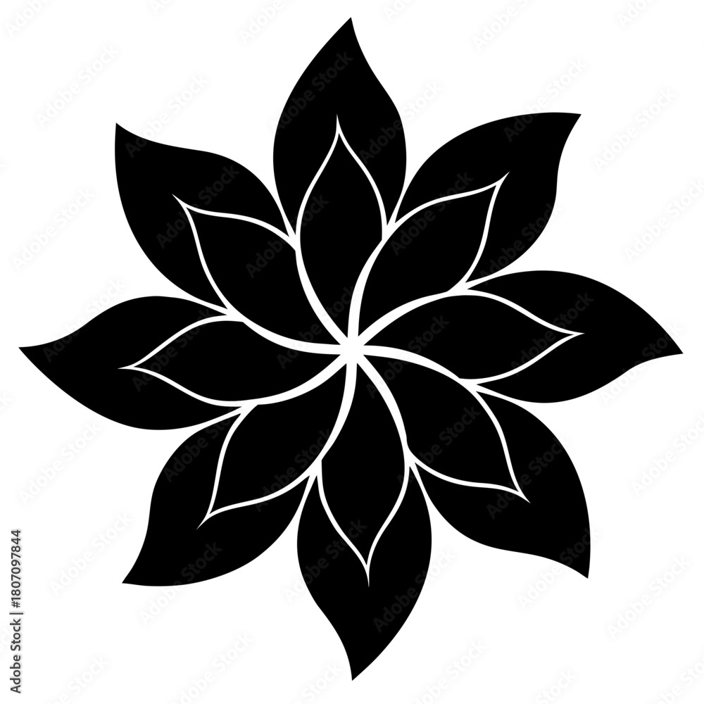 Obraz premium black and white flower